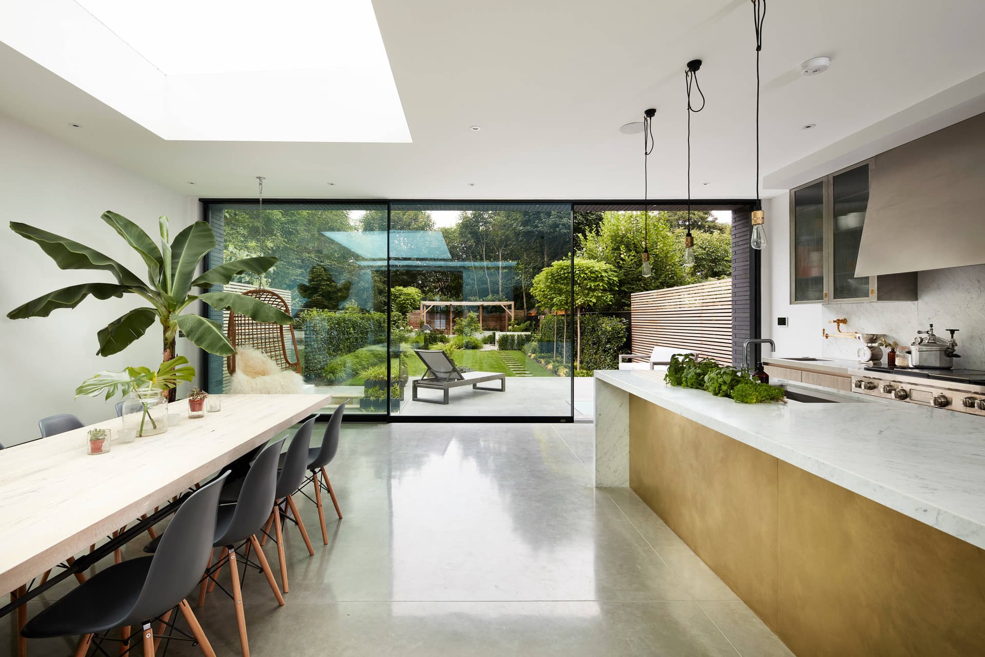 Kitchen extension interior with natural light